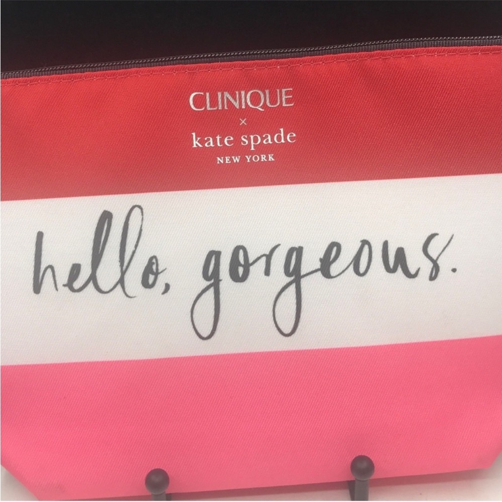 NWT Kate Spade Clinique Hello Gorgeous Cosmetic Case Bag NEW Approx  9..5” x 6”